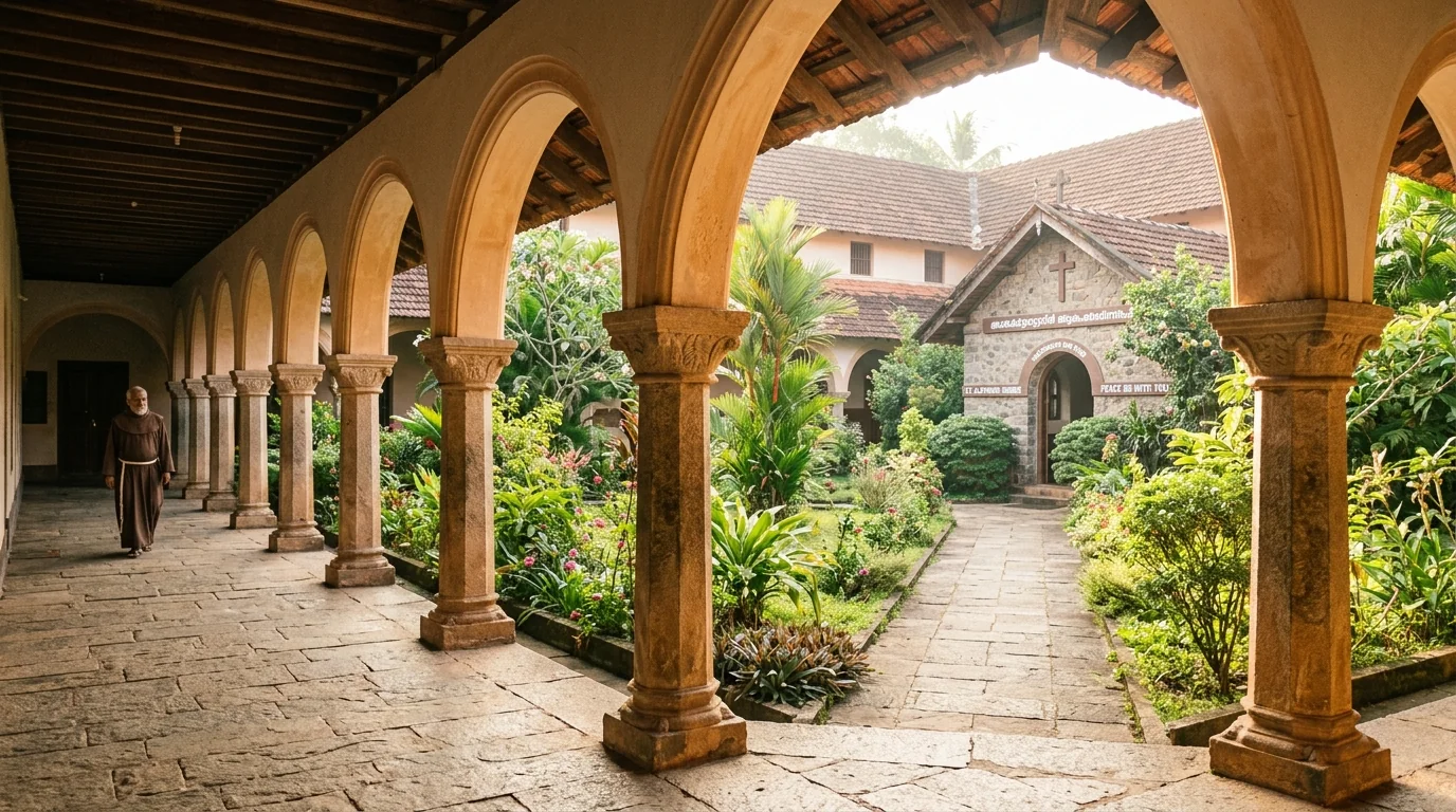 Monastery Cloister Background